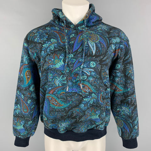 ETRO Sweat à capuche en coton Paisley multicolore taille S