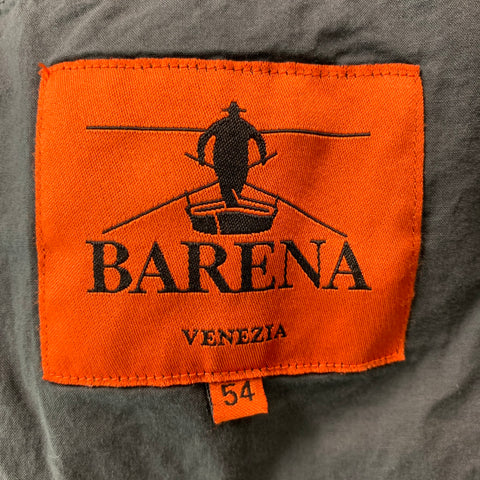 BARENA Taille 44 Chemise à manches longues boutonnée en coton et polyester bleu marine