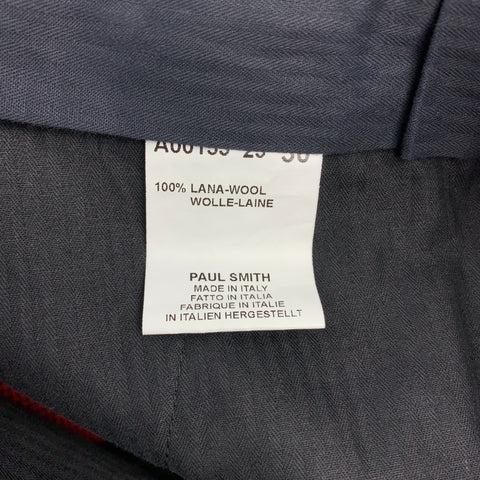 PAUL SMITH Size 30 Red & Black Houndstooth Wool Zip Fly Dress Pants