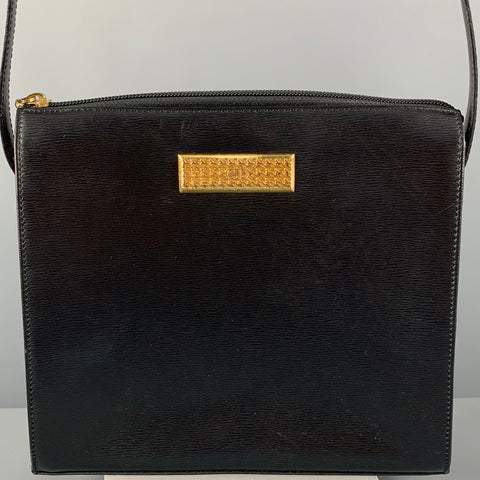 CHRISTIAN DIOR Black Leather Cross Body Handbag