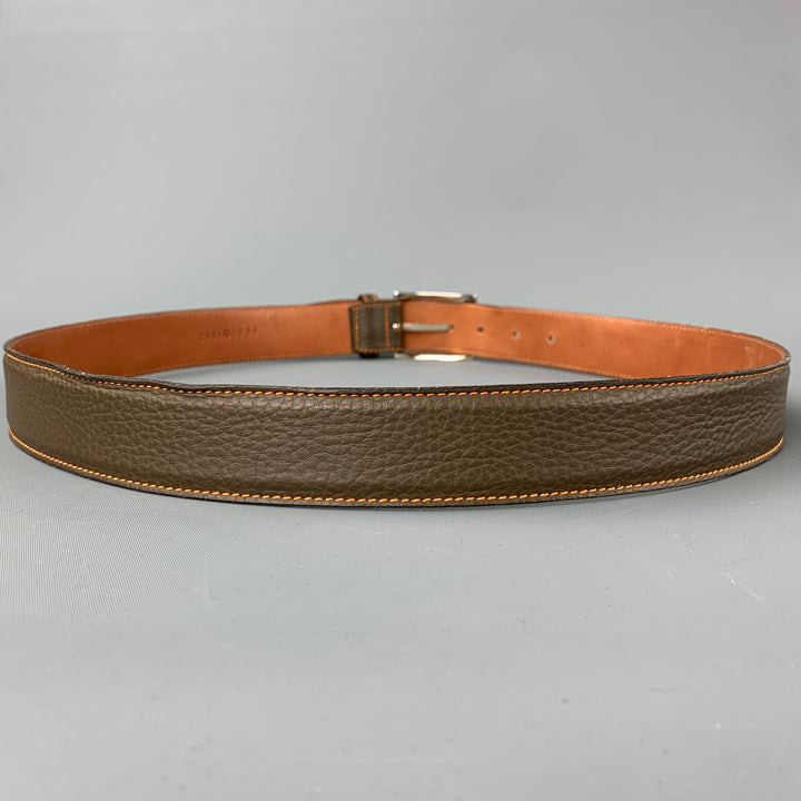 ATELIER LAVA Size 38 Dark Gray Leather Belt