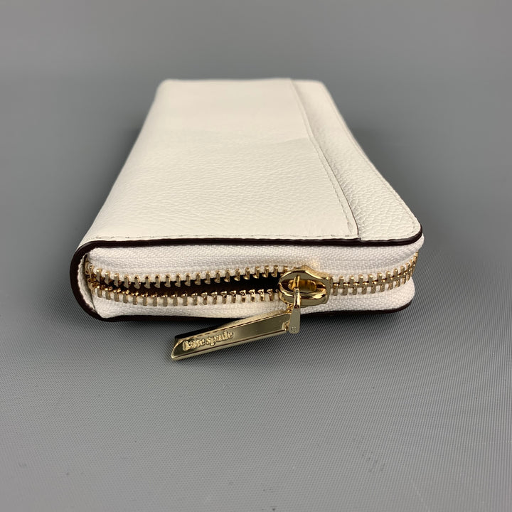 KATE SPADE Off White Leather Embellished Rectangle Wallet