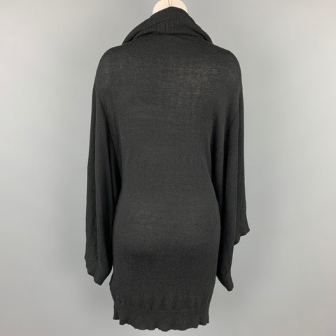 A.F. VANDERVORST Size S Black Viscose / Polyester Knitted Oversized Cardigan