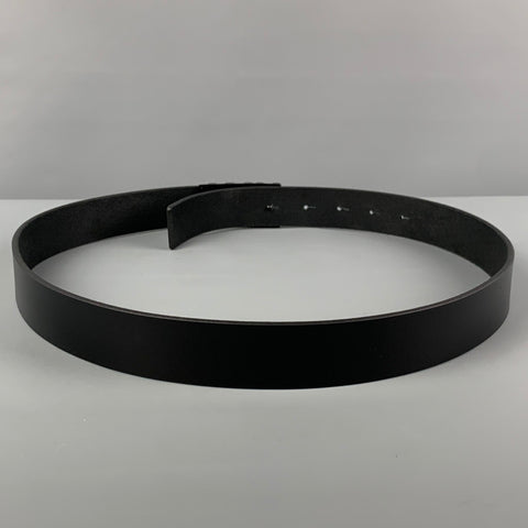 BURBERRY Talla 35 Cinturón de cuero negro