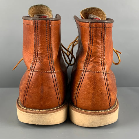 RED WING Size 11 Brown Leather Lace Up Boots