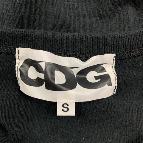 COMME des GARCONS Size S Black & White Logo Cotton Crew-Neck T-shirt