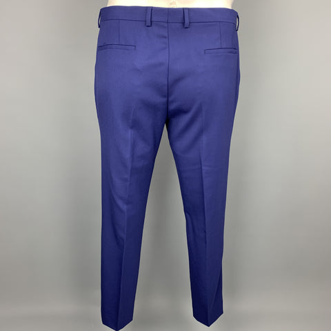 PAUL SMITH Size 40 Regular Royal Blue Wool Notch Lapel Suit