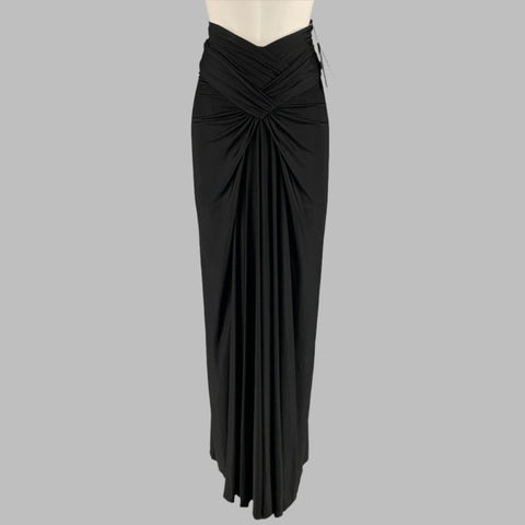 SAINT LAURENT Falda larga de punto negra talla 2