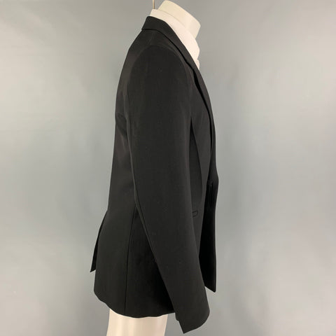 GIVENCHY Talla 40 Abrigo deportivo ajustado con solapa de muesca negro