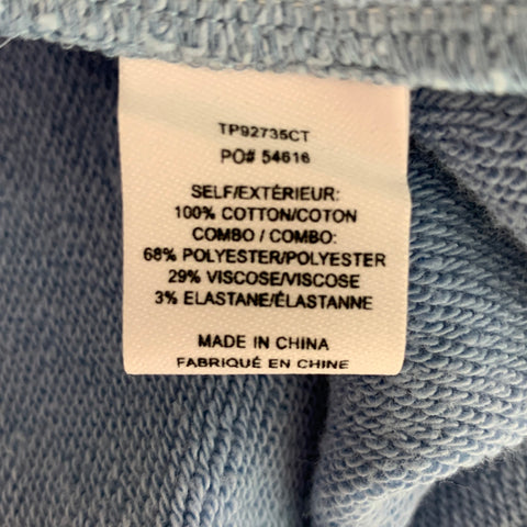 DEREK LAM Size M Blue Brown Cotton Sweatshirt