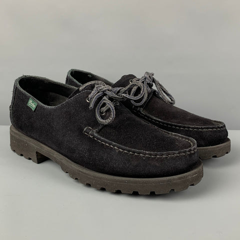 PARABOOT for ARPENTEUR Size 9 Black Suede Lace Up Lace Up Shoes