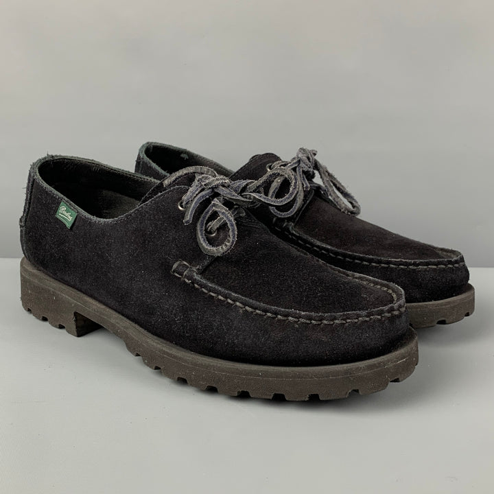 PARABOOT for ARPENTEUR Size 9 Black Suede Lace Up Lace Up Shoes