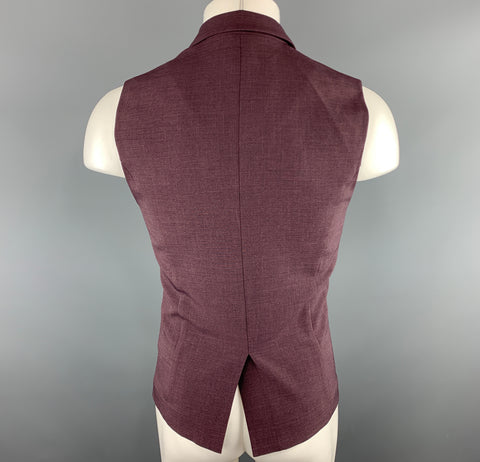 INITIAL Taille XS Gilet en mélange de polyester uni aubergine