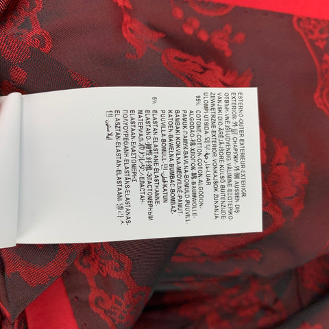 VERSACE COLLECTION Size 40 Red Cotton Notch Lapel Sport Coat