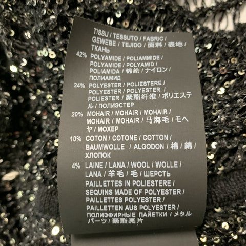 SAINT LAURENT Taille XS Débardeur tricoté en mélange de polyester Noir Haut décontracté