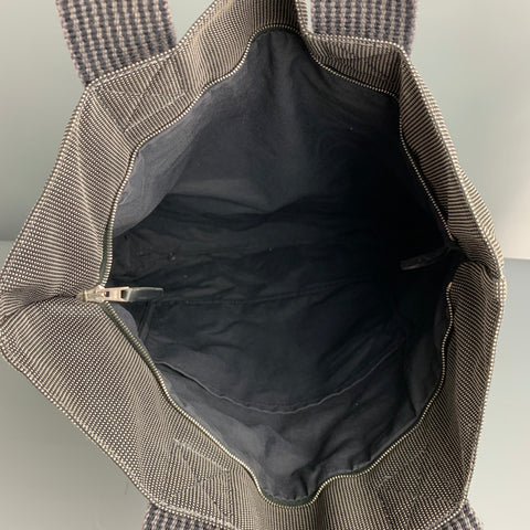 HERMES Black Taupe Nailhead Polyamide Blend Bags