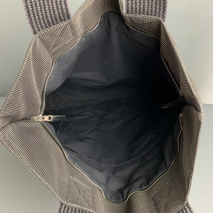 HERMES Black Taupe Nailhead Polyamide Blend Bags