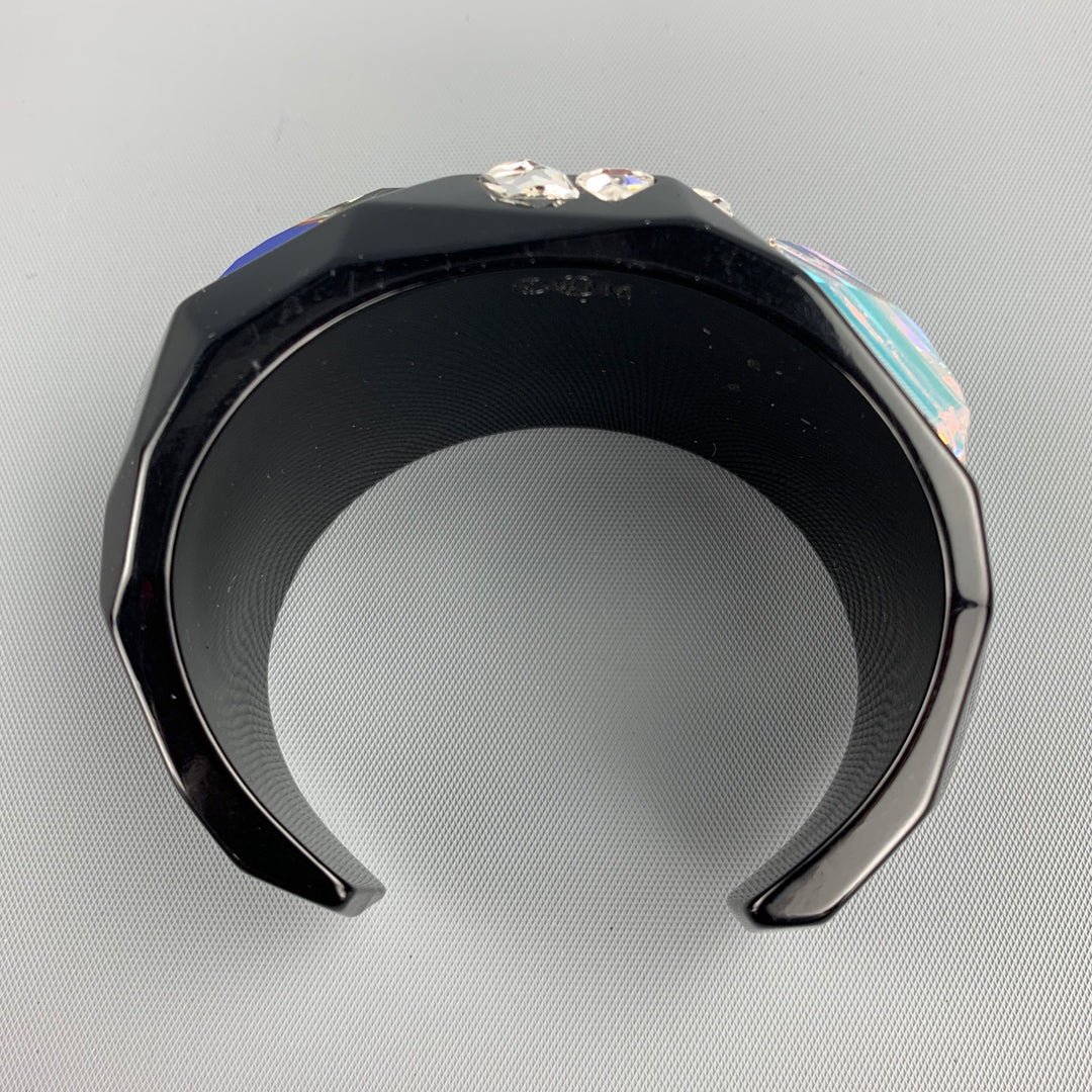 Bracelet manchette en cristal d'acétate noir SWAROVSKI