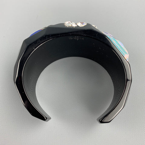 SWAROVSKI Black Acetate Crystal Cuff Bracelet