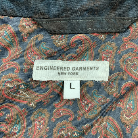 ENGINEERED GARMENTS Size 42 Navy Marbled Cotton Notch Lapel Sport Coat