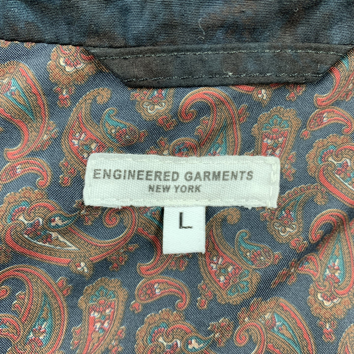 ENGINEERED GARMENTS Size 42 Navy Marbled Cotton Notch Lapel Sport Coat
