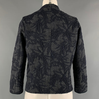 PAS de CALAIS Size M Navy White Polyester Blend Jacket