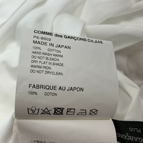 COMME des GARCONS HOMME PLUS Size M White Red Graphic Beaded Long Sleeve Shirt