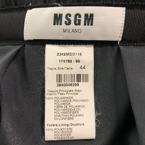 MSGM Size 8 Black Polyamide See Through A-Line Skirt