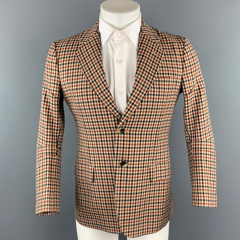 JUNYA WATANABE Size L Tan Plaid Wool Notch Lapel Sport Coat