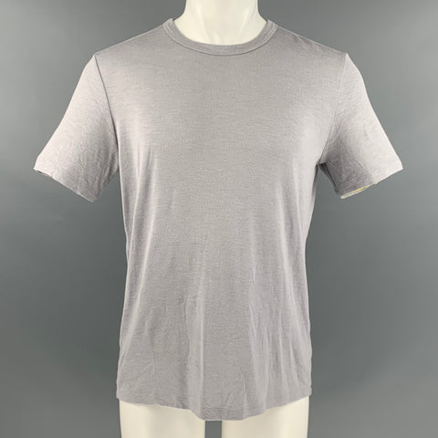 THEORY Size M Grey Modal Blend Jersey T-shirt