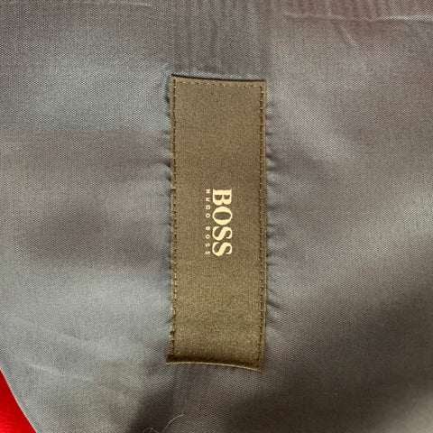 HUGO BOSS Size 40 Red Cotton Notch Lapel Sport Coat