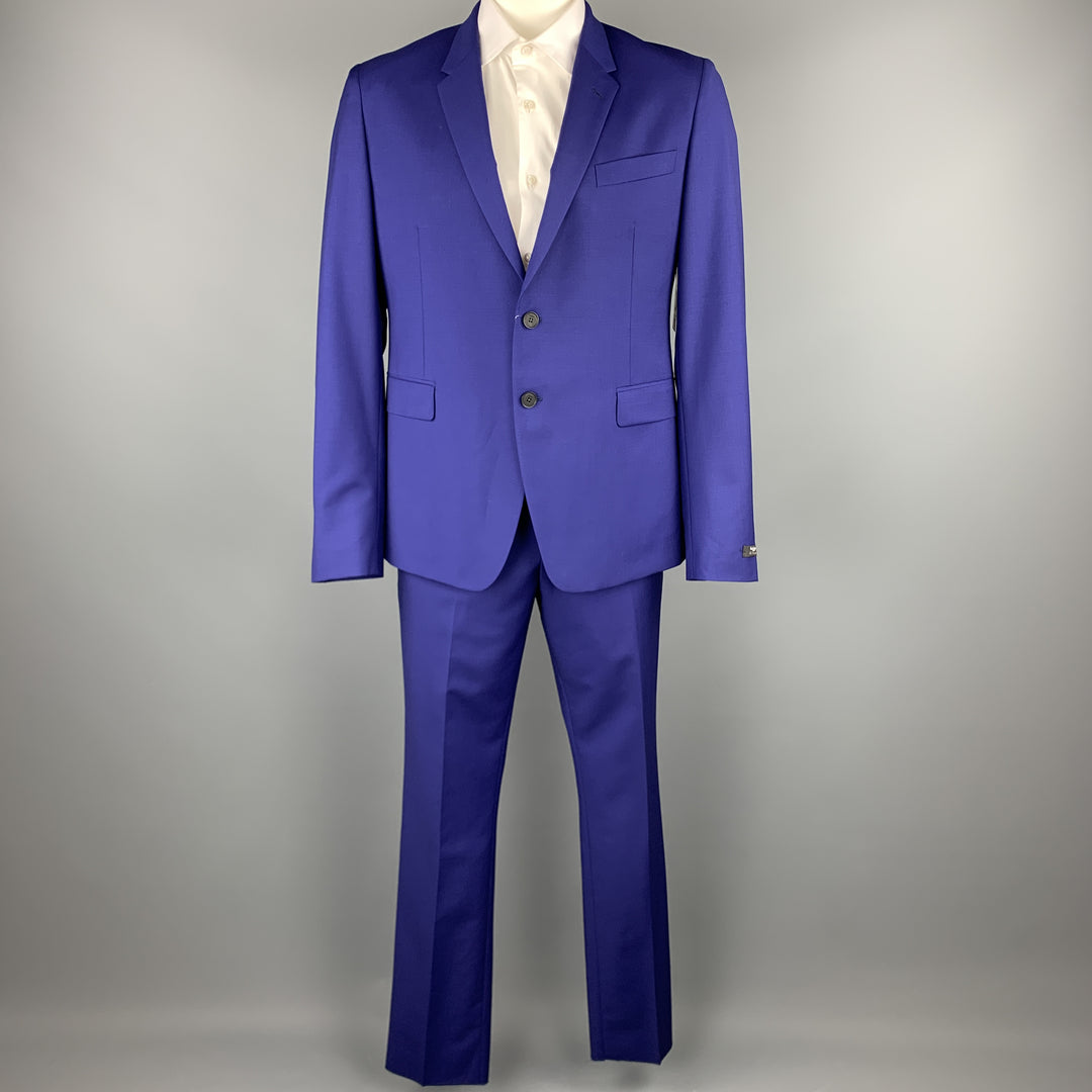 PAUL SMITH Size 44 Regular Royal Blue Wool / Mohair Suit
