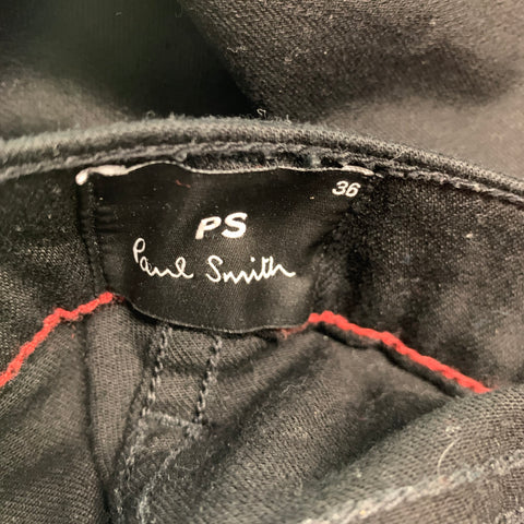 PAUL SMITH Size 36 Black Cotton Blend Jeans
