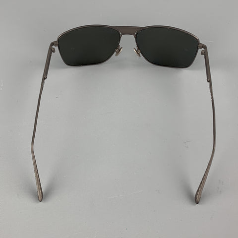 BOTTEGA VENETA Charcoal Metal Intrecciato Panel Sunglasses