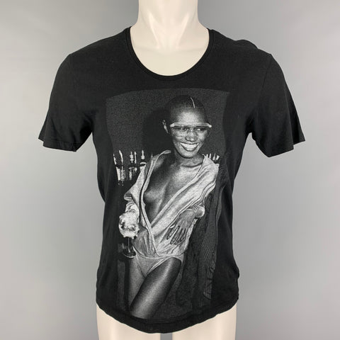 CONTINENTAL Size M Black Cotton GRACE JONES @ STUDIO 54 T-shirt