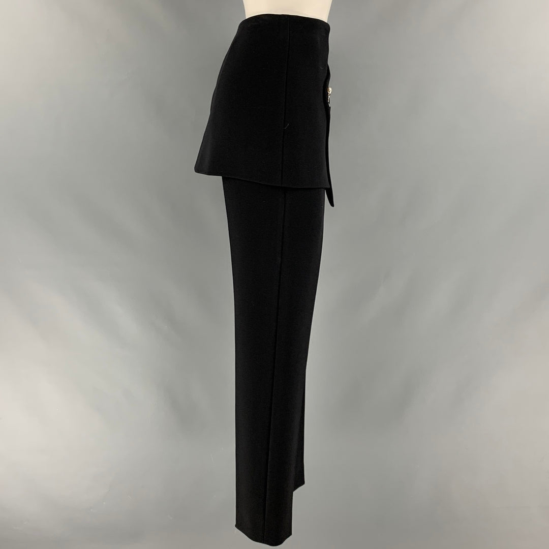 BALENCIAGA Size 8 Black Triacetate Blend Dress Pants