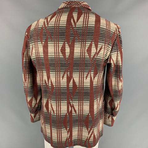 RRL by RALPH LAUREN Size L Brown & Grey Cream Navajo Cotton Sport Coat