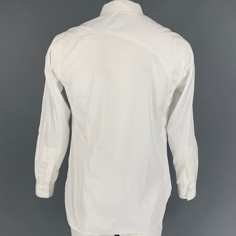 YOHJI YAMAMOTO Size L White Cotton Button Down Long Sleeve Shirt