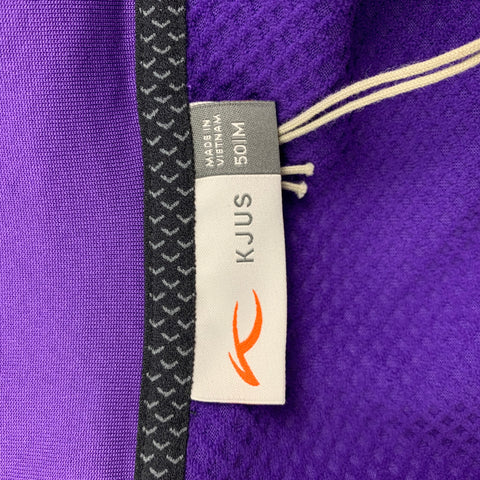 KJUS Size M Purple Polyester Zip Up Diamond Fleece Jacket