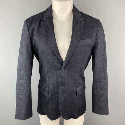 MY CONTEMPORARY 40 Regular Indigo Denim Notch Lapel  Single Breasted Sport Coat