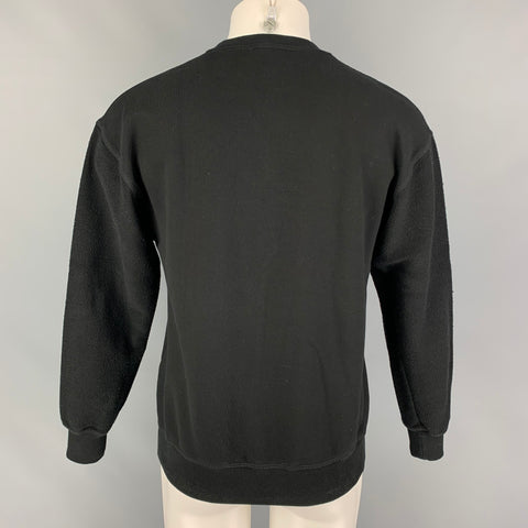 JW ANDERSON Size S Black Navy Embroidery Cotton Crew-Neck Pullover