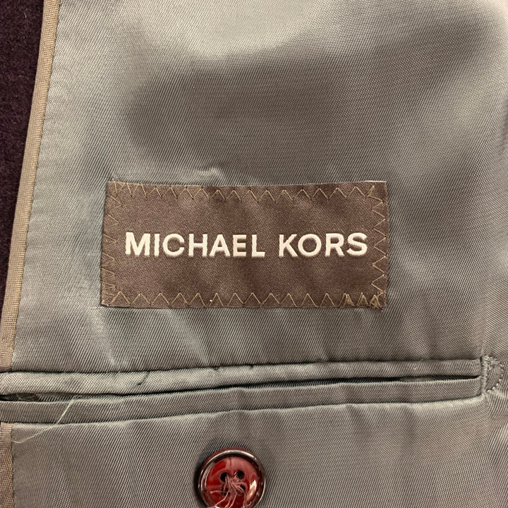 MICHAEL KORS Size 36 Purple Velvet Cotton Sport Coat