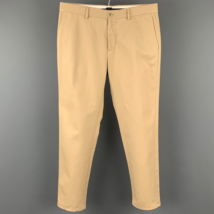 MAISON MARTIN MARGIELA Size 34 Khaki Cotton Button Fly Casual Pants