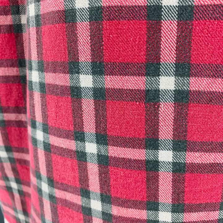 RRL by RALPH LAUREN Size L Red White Plaid Cotton Flannel Long Sleeve Shirt