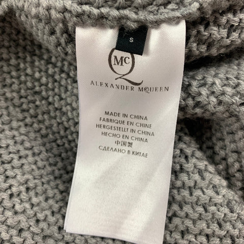 MCQ by ALEXANDER MCQUEEN Size S Grey Sequined Wool Crew-Neck Pullover