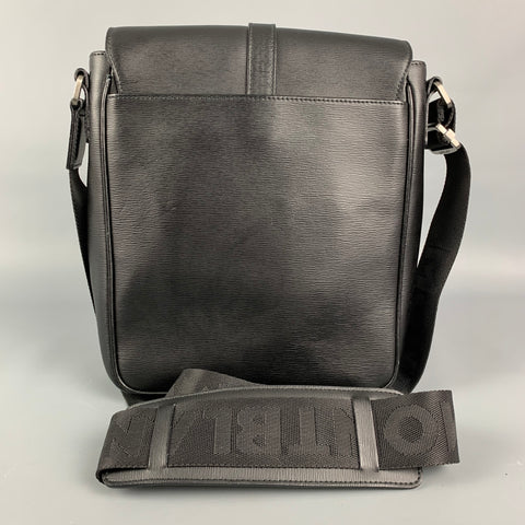 MONT BLANC Black Leather Rectangle Shoulder Bag