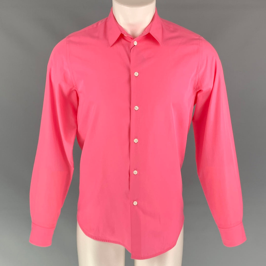A.P.C. Size S Pink Polyester / Cotton Button Up Long Sleeve Shirt