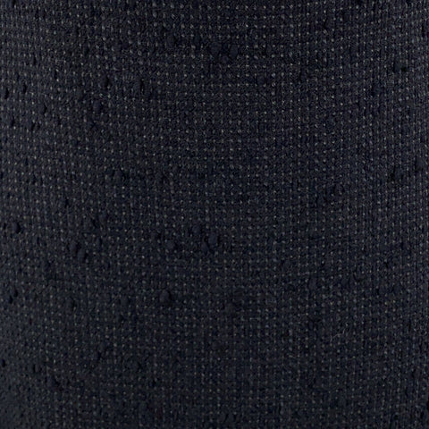 PRADA Size 6 Navy Cotton Blend Textured Tweed Lace Trime A Line Skirt