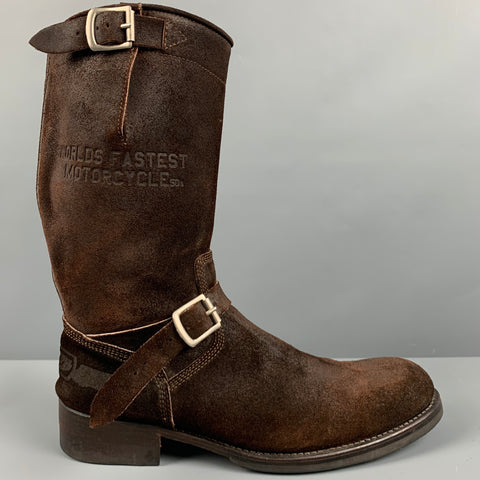 PAUL SMITH Size 9 Brown Leather Pull On Boots