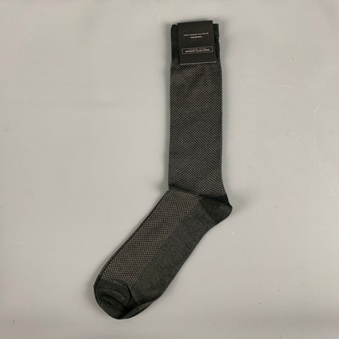 SAKS FIFTH AVENUE Chaussettes en mélange de coton à pois gris taille unique